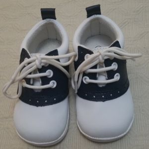 Angel Baby Shoe Navy/White Saddle Oxford